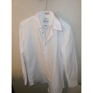 Claiborne White Dress Shirt Slim Fit Size L 16-16.5 34/35